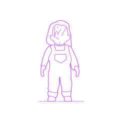 Pop Culture Horror Movie Characters Chucky Outline Drawing Svg Vector, Free Vectors File